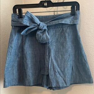 J. Crew Women’s Chambray paper bag Shorts with self tie Bow